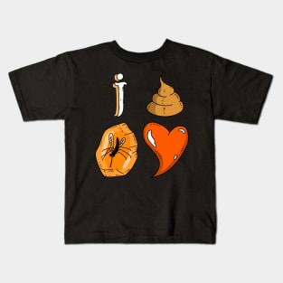 i poop amber heart Kids T-Shirt